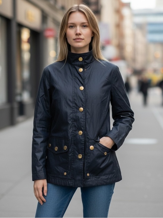 Lauren Dry Goods - Ralph Lauren Jackets & Blazers - RALPH LAUREN Dry Goods Women's PS Blue Raincoat Sailing Nautical Rain Jacket